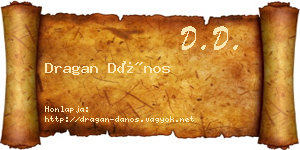 Dragan Dános névjegykártya